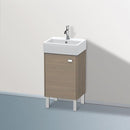 Duravit Brioso vanity unit for hand washbasin with 1 door eiche terra, Griff chrom