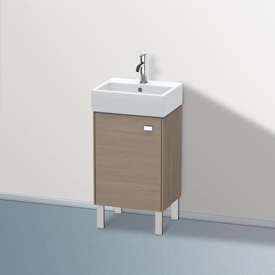 Duravit Brioso vanity unit for hand washbasin with 1 door eiche terra, Griff chrom