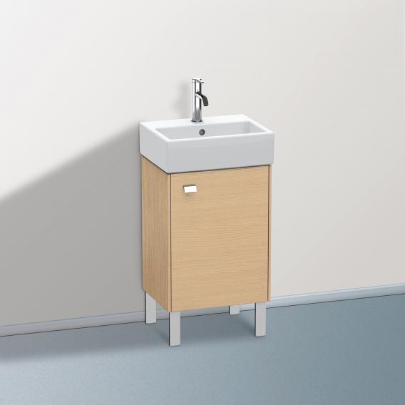 Duravit Brioso vanity unit for hand washbasin with 1 door eiche natur, Griff chrom