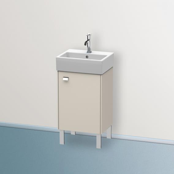 Duravit Brioso vanity unit for hand washbasin with 1 door taupe matt, Griff chrom