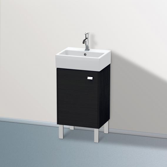 Duravit Brioso vanity unit for hand washbasin with 1 door eiche schwarz, Griff chrom