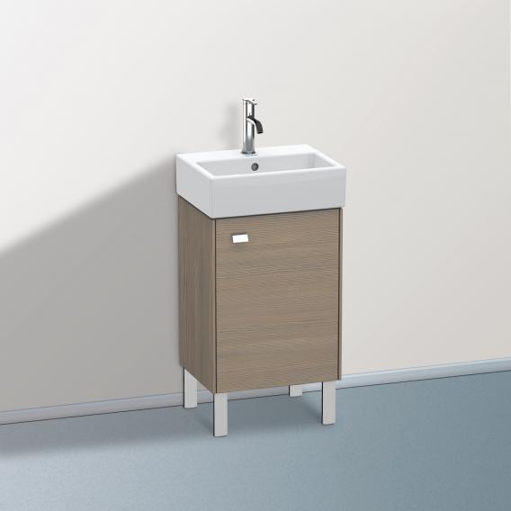 Duravit Brioso vanity unit for hand washbasin with 1 door eiche terra, Griff chrom