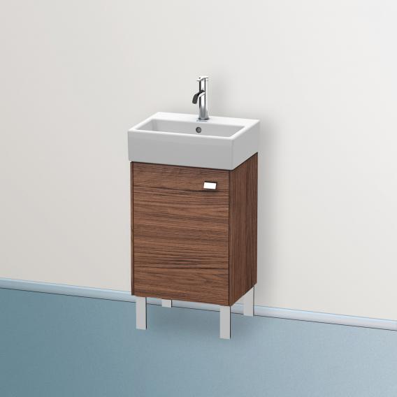Duravit Brioso vanity unit for hand washbasin with 1 door nussbaum dunkel, Griff chrom