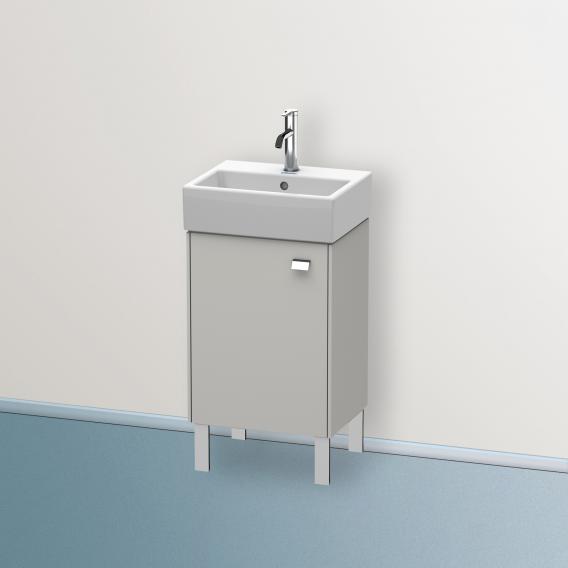 Duravit Brioso vanity unit for hand washbasin with 1 door betongrau matt, Griff chrom