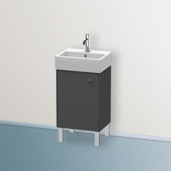 Duravit Brioso vanity unit for hand washbasin with 1 door graphit matt, Griff graphit matt