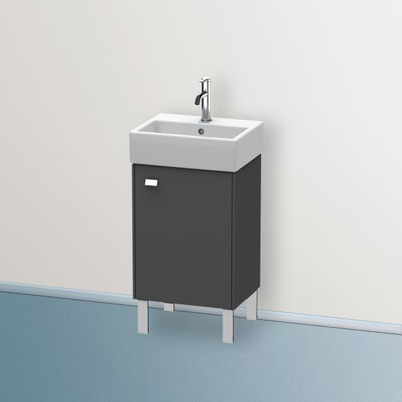 Duravit Brioso vanity unit for hand washbasin with 1 door graphit matt, Griff chrom