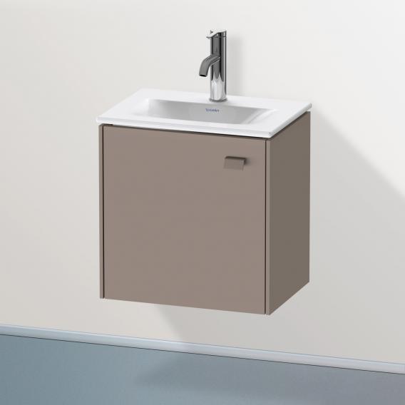 Duravit Brioso vanity unit for hand washbasin with 1 door basalt matt, Griff basalt matt