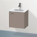 Duravit Brioso vanity unit for hand washbasin with 1 door basalt matt, Griff chrom