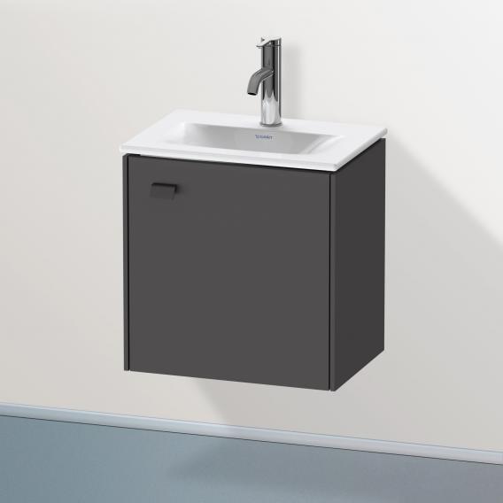 Duravit Brioso vanity unit for hand washbasin with 1 door graphit matt, Griff graphit matt