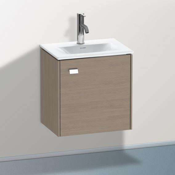 Duravit Brioso vanity unit for hand washbasin with 1 door eiche terra, Griff chrom