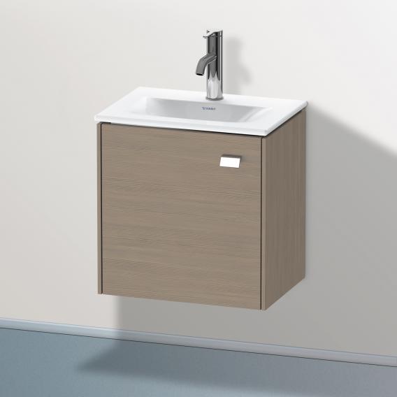 Duravit Brioso vanity unit for hand washbasin with 1 door eiche terra, Griff chrom