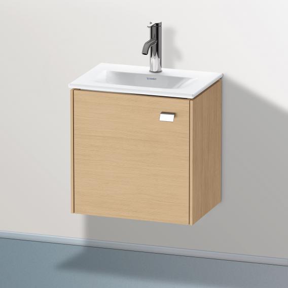 Duravit Brioso vanity unit for hand washbasin with 1 door eiche natur, Griff chrom