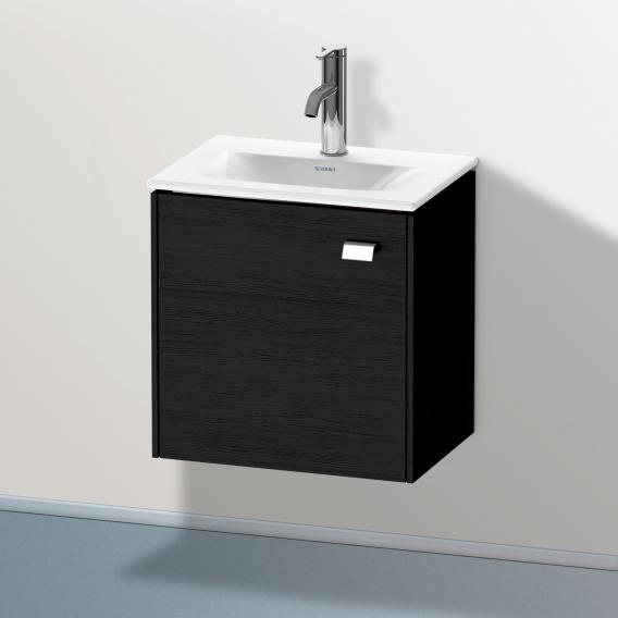 Duravit Brioso vanity unit for hand washbasin with 1 door eiche schwarz, Griff chrom