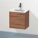 Duravit Brioso vanity unit for hand washbasin with 1 door nussbaum natur, Griff chrom