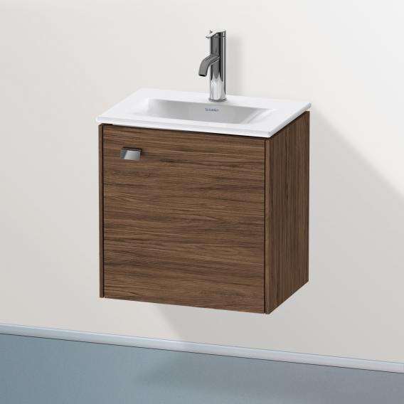 Duravit Brioso vanity unit for hand washbasin with 1 door nussbaum dunkel, Griff chrom