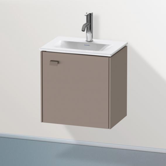 Duravit Brioso vanity unit for hand washbasin with 1 door basalt matt, Griff basalt matt