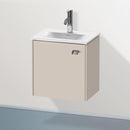 Duravit Brioso vanity unit for hand washbasin with 1 door taupe matt, Griff chrom