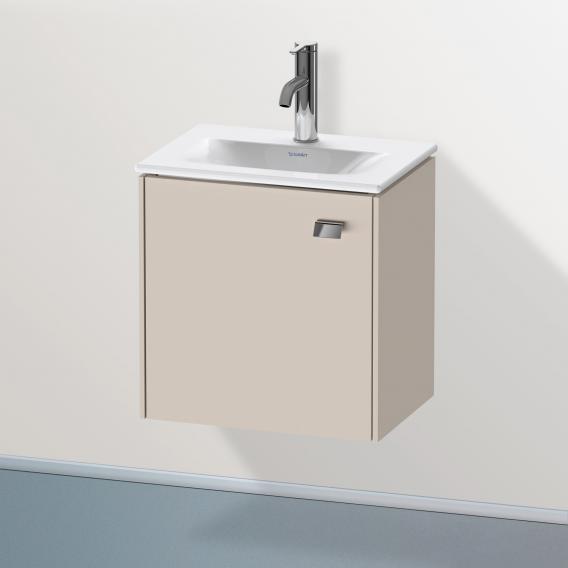 Duravit Brioso vanity unit for hand washbasin with 1 door taupe matt, Griff chrom