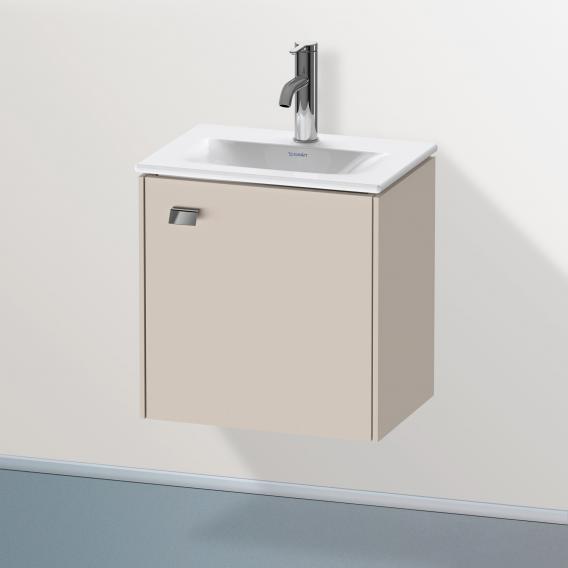 Duravit Brioso vanity unit for hand washbasin with 1 door taupe matt, Griff chrom