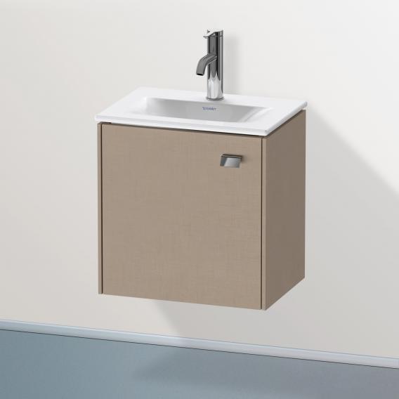 Duravit Brioso vanity unit for hand washbasin with 1 door leinen, Griff chrom