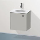 Duravit Brioso vanity unit for hand washbasin with 1 door betongrau matt, Griff chrom