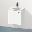 Duravit Brioso vanity unit for hand washbasin with 1 door weiß matt, Griff chrom