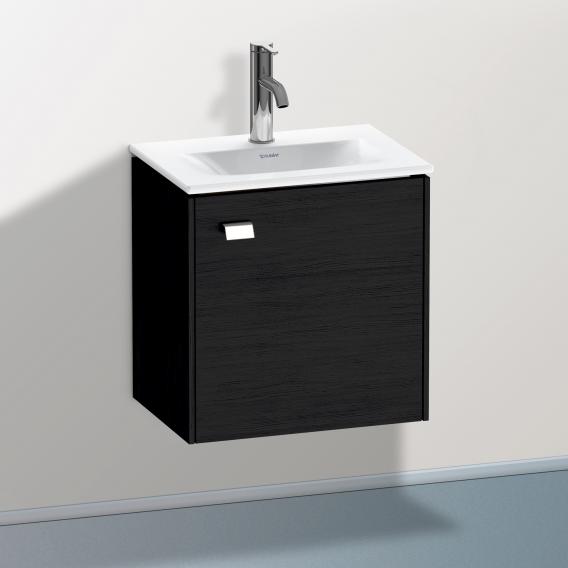 Duravit Brioso vanity unit for hand washbasin with 1 door eiche schwarz, Griff chrom