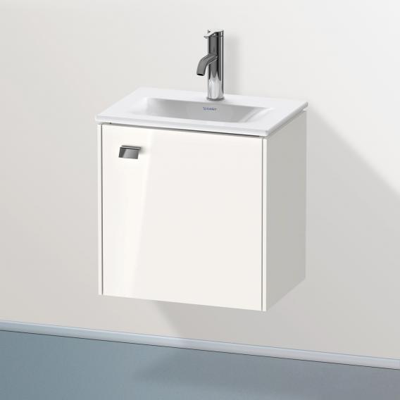 Duravit Brioso vanity unit for hand washbasin with 1 door weiß hochglanz, Griff chrom