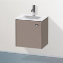Duravit Brioso vanity unit for hand washbasin with 1 door basalt matt, Griff chrom