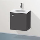 Duravit Brioso vanity unit for hand washbasin with 1 door graphit matt, Griff chrom