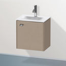 Duravit Brioso vanity unit for hand washbasin with 1 door leinen, Griff chrom