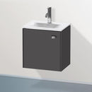 Duravit Brioso vanity unit for hand washbasin with 1 door graphit matt, Griff chrom