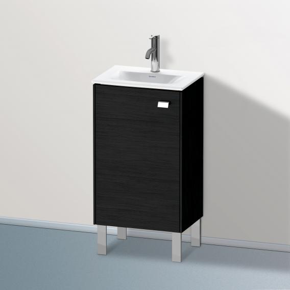 Duravit Brioso vanity unit for hand washbasin with 1 door eiche schwarz, Griff chrom