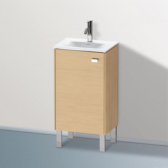 Duravit Brioso vanity unit for hand washbasin with 1 door eiche natur, Griff chrom