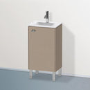 Duravit Brioso vanity unit for hand washbasin with 1 door leinen, Griff chrom