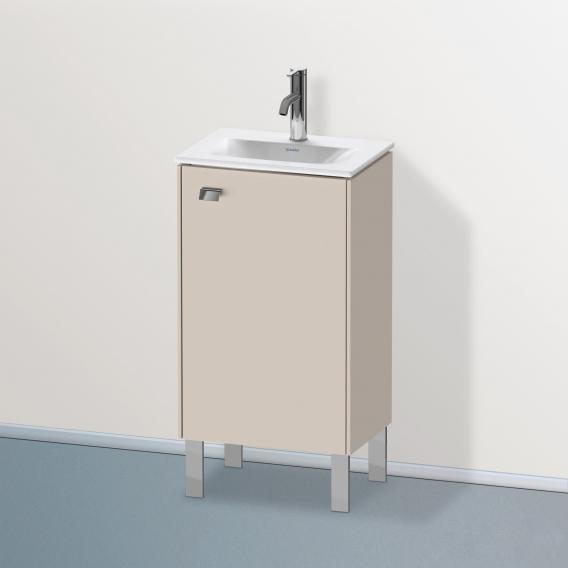 Duravit Brioso vanity unit for hand washbasin with 1 door taupe matt, Griff chrom