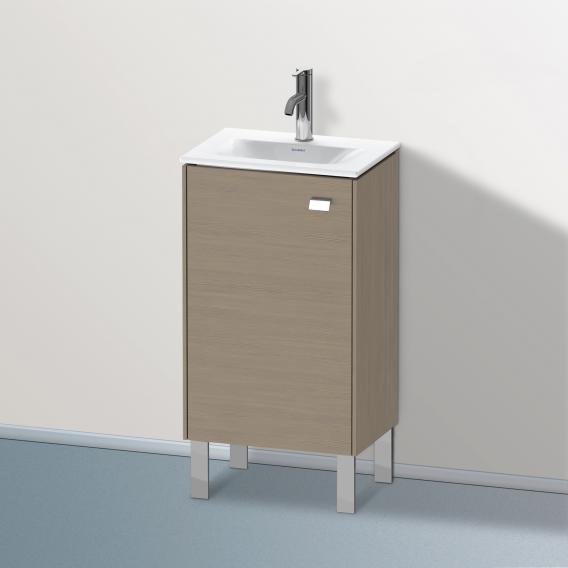 Duravit Brioso vanity unit for hand washbasin with 1 door eiche terra, Griff chrom