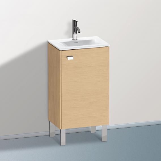 Duravit Brioso vanity unit for hand washbasin with 1 door eiche natur, Griff chrom