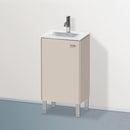 Duravit Brioso vanity unit for hand washbasin with 1 door taupe matt, Griff taupe matt