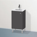 Duravit Brioso vanity unit for hand washbasin with 1 door graphit matt, Griff chrom