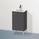 Duravit Brioso vanity unit for hand washbasin with 1 door graphit matt, Griff chrom