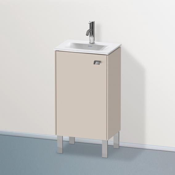 Duravit Brioso vanity unit for hand washbasin with 1 door taupe matt, Griff chrom