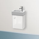 Duravit Brioso vanity unit for hand washbasin with 1 door weiß hochglanz, Griff weiß hochglanz