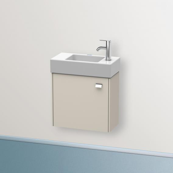 Duravit Brioso vanity unit for hand washbasin with 1 door taupe matt, Griff chrom