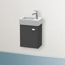 Duravit Brioso vanity unit for hand washbasin with 1 door graphit matt, Griff chrom