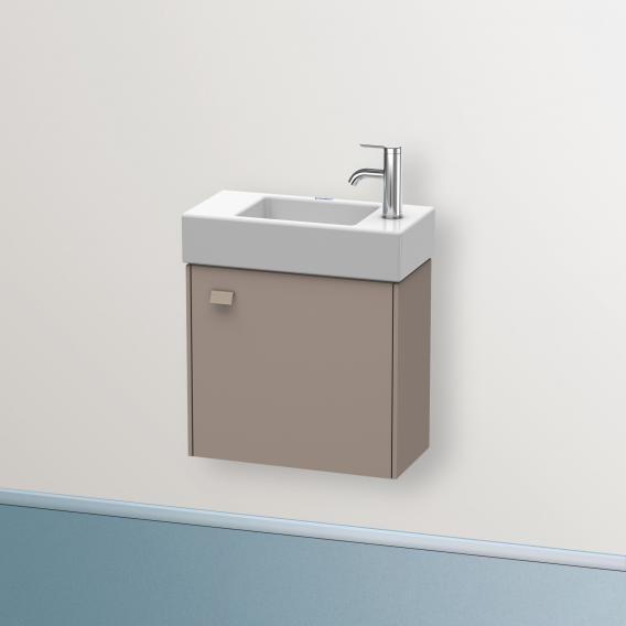 Duravit Brioso vanity unit for hand washbasin with 1 door basalt matt, Griff basalt matt