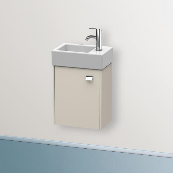 Duravit Brioso vanity unit for hand washbasin with 1 door taupe matt, Griff chrom