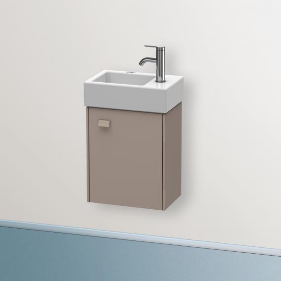 Duravit Brioso vanity unit for hand washbasin with 1 door basalt matt, Griff basalt matt