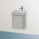 Duravit Brioso vanity unit for hand washbasin with 1 door betongrau matt, Griff chrom