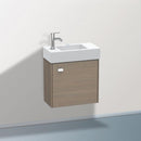 Duravit Brioso vanity unit for hand washbasin with 1 door eiche terra, Griff chrom